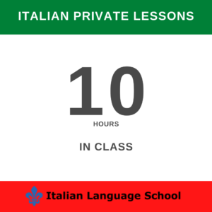 Italian Private Lessons – 10 hours package – In Class