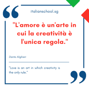 Italian quotes about love – “L’amore è un’arte in cui la creatività è l’unica regola.”