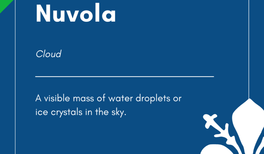 Italian Word of the Day! – Nuvola