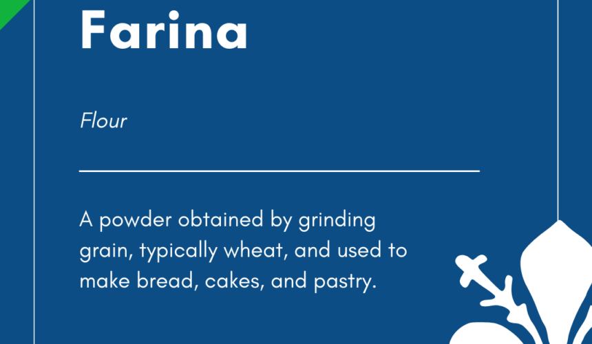 Farina – Italian Word of the Day!